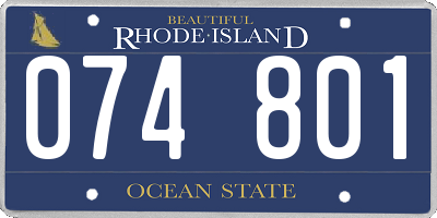 RI license plate 074801