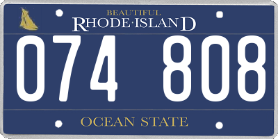 RI license plate 074808