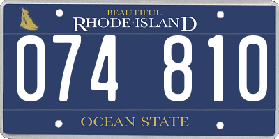 RI license plate 074810
