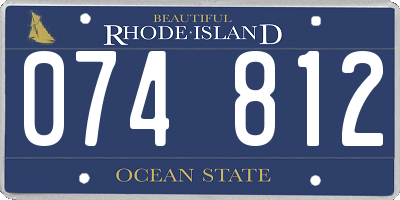 RI license plate 074812