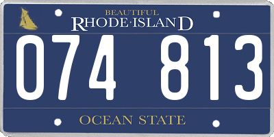 RI license plate 074813