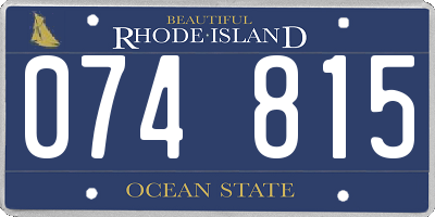 RI license plate 074815