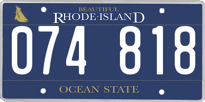 RI license plate 074818