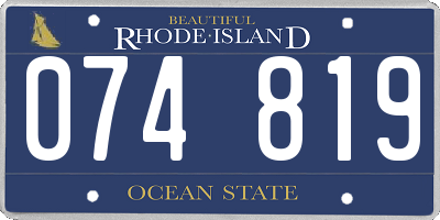 RI license plate 074819