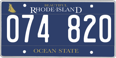 RI license plate 074820