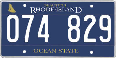 RI license plate 074829