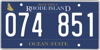 RI license plate 074851