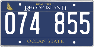RI license plate 074855
