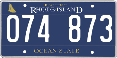 RI license plate 074873