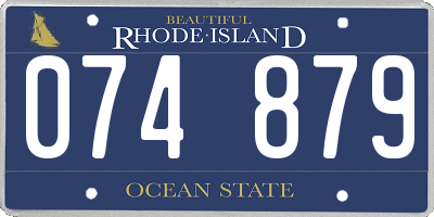 RI license plate 074879