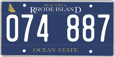 RI license plate 074887
