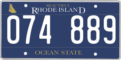 RI license plate 074889