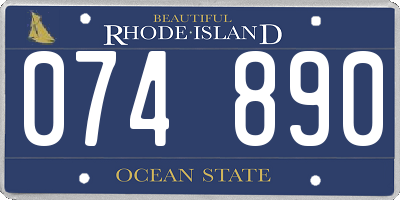 RI license plate 074890