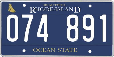 RI license plate 074891