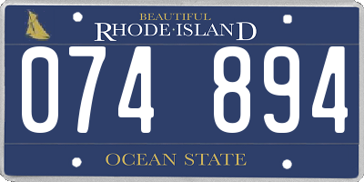 RI license plate 074894