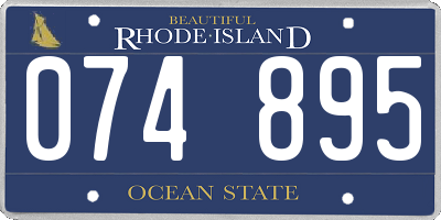 RI license plate 074895