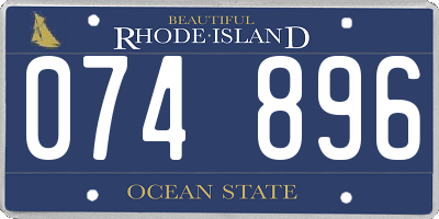 RI license plate 074896