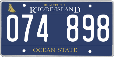 RI license plate 074898