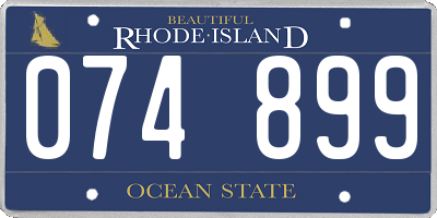 RI license plate 074899