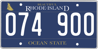 RI license plate 074900