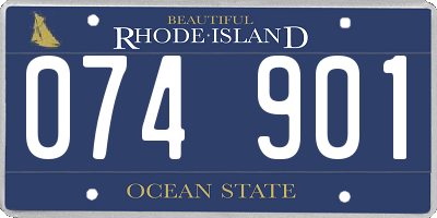 RI license plate 074901