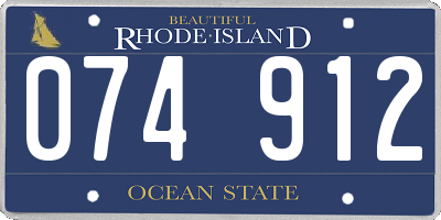 RI license plate 074912