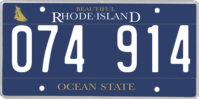 RI license plate 074914