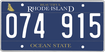 RI license plate 074915