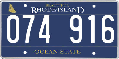 RI license plate 074916