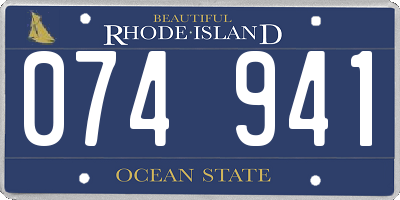 RI license plate 074941