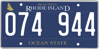 RI license plate 074944