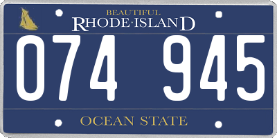 RI license plate 074945