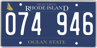 RI license plate 074946