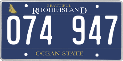 RI license plate 074947