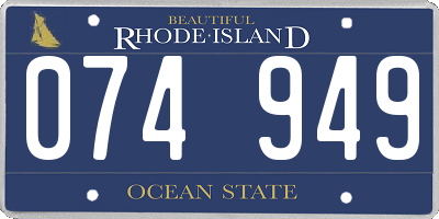 RI license plate 074949
