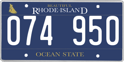 RI license plate 074950