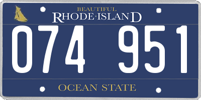 RI license plate 074951
