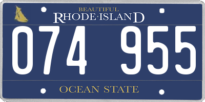 RI license plate 074955