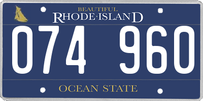 RI license plate 074960