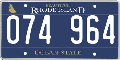 RI license plate 074964
