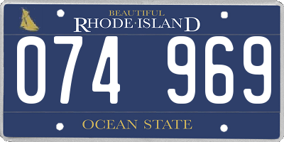 RI license plate 074969