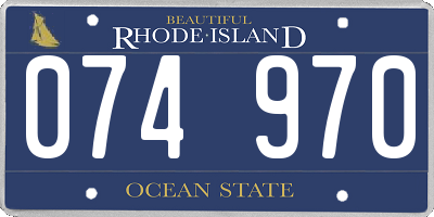RI license plate 074970