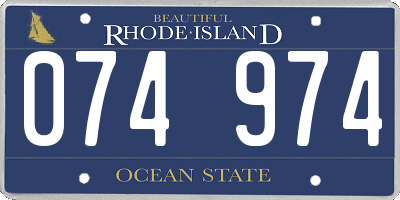 RI license plate 074974