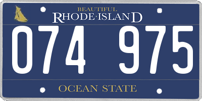 RI license plate 074975