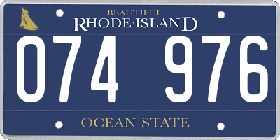RI license plate 074976