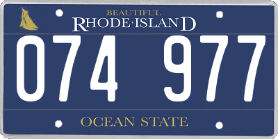 RI license plate 074977