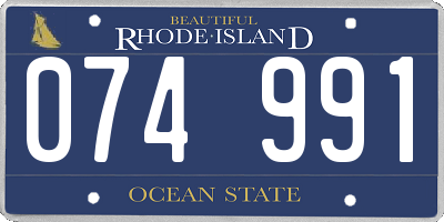 RI license plate 074991