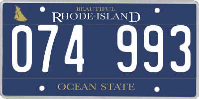 RI license plate 074993