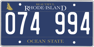 RI license plate 074994