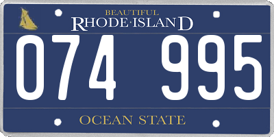 RI license plate 074995